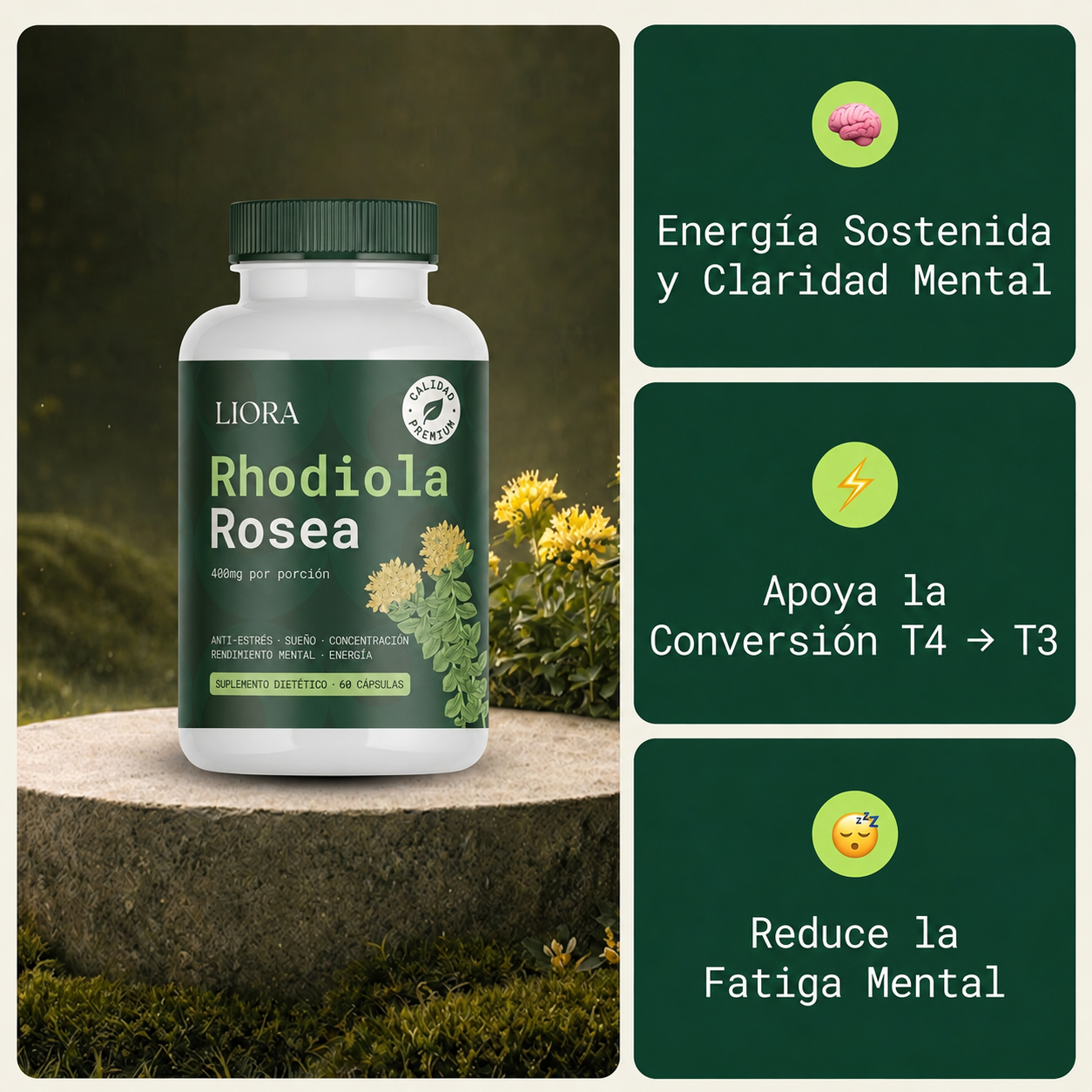Rhodiola Rosea – Adaptógeno Natural Fabricado en ES